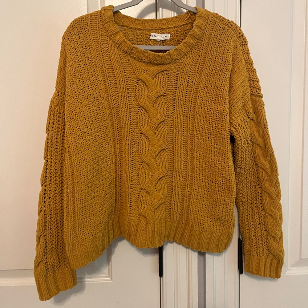 Yellow knit sweater